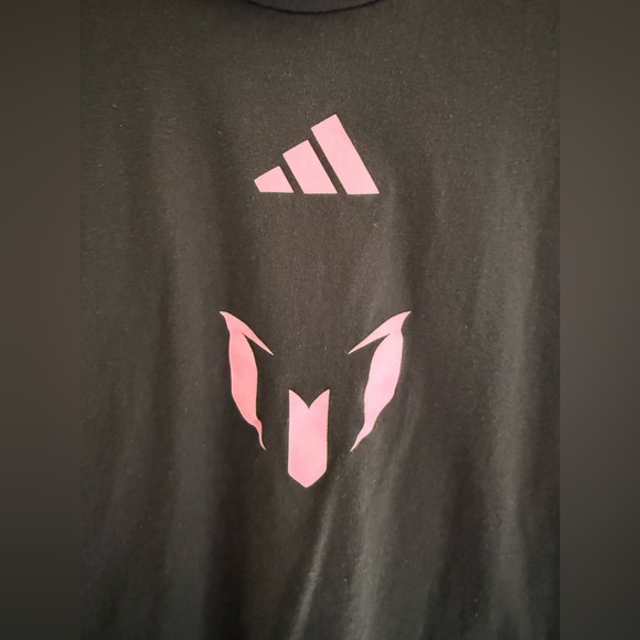 Adidas Lionel Messi Inter Miami Black Graphic T Shirt SZ LG Player Number 10 - Picture 3 of 6